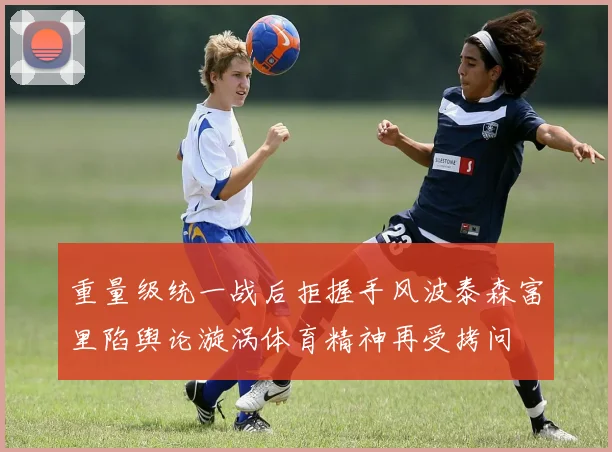 重量级统一战后拒握手风波泰森富里陷舆论漩涡体育精神再受拷问